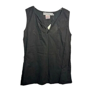 GRETCHEN SCOTT Size Small black cotton lightweight sleeveless Top NWT